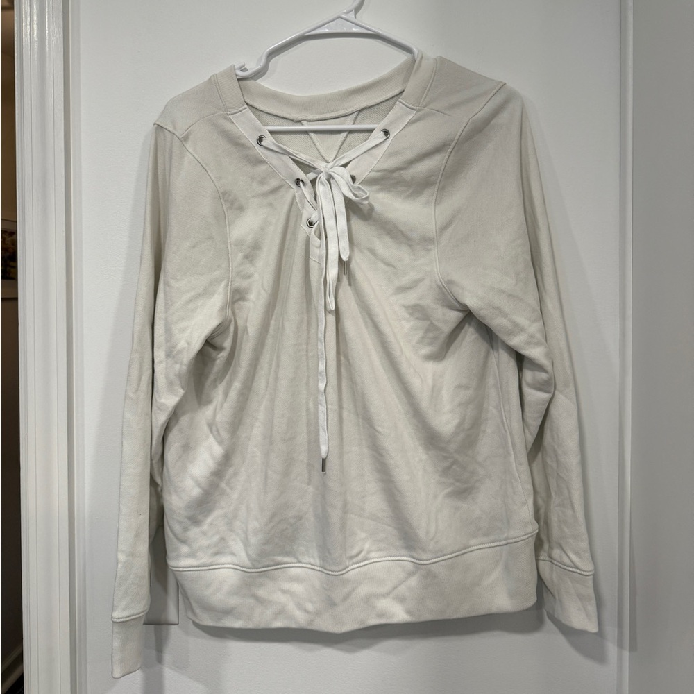 GAP lace up off White Sweatshirt